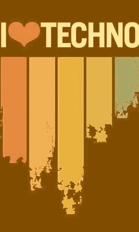 Я люблю техно обои