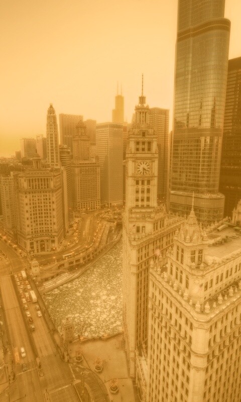 Вид на город обои