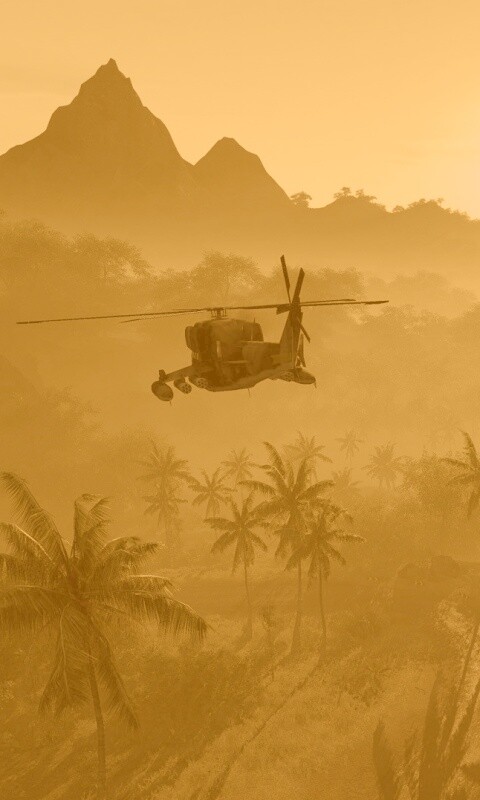Вертолет над тропиками в crysis обои