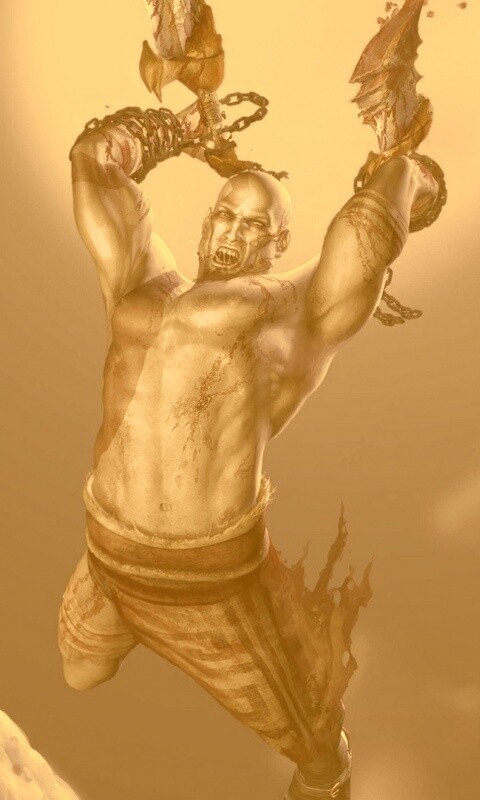 Кратос против монстра обои