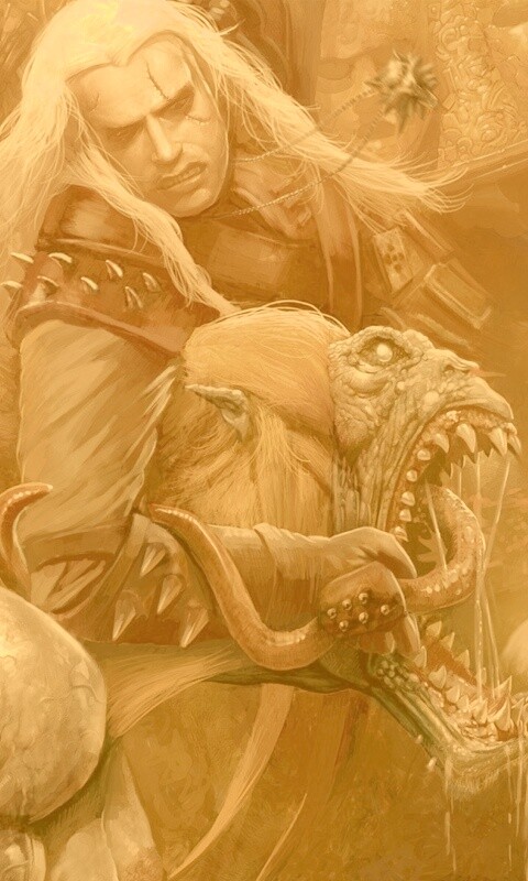 Ведьмак и монстр обои