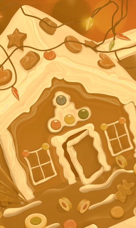 Пряничный домик обои