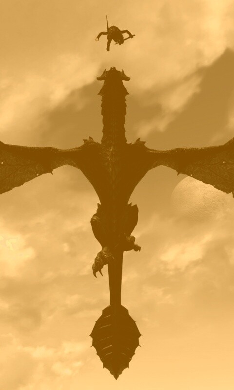 Нападающий дракон обои