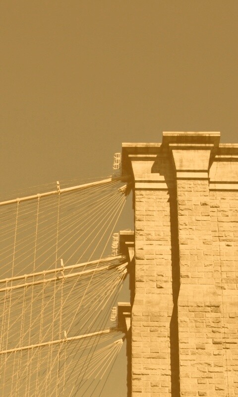 Одна из арок Бруклинского Моста обои