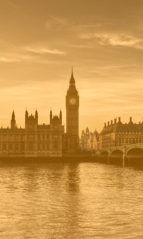 Биг-Бен на берегу Темзы обои
