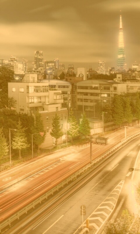 Светящийся город обои