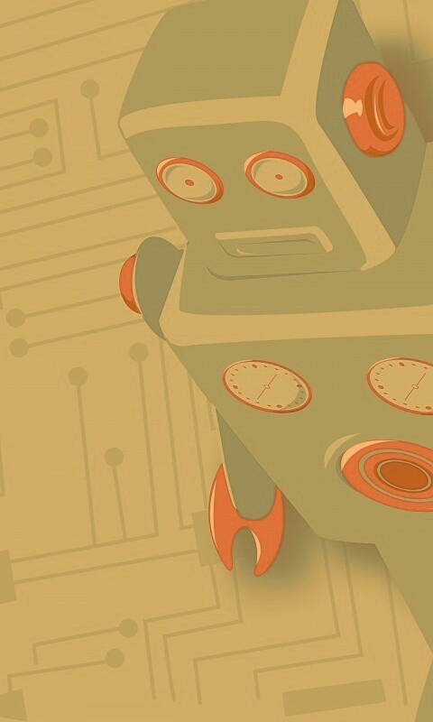 Векторный робот обои