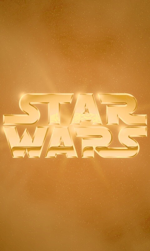 Золотой логотип Star Wars обои