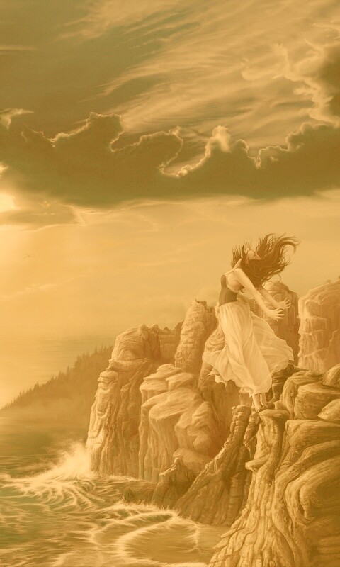 Прыжок с обрыва обои