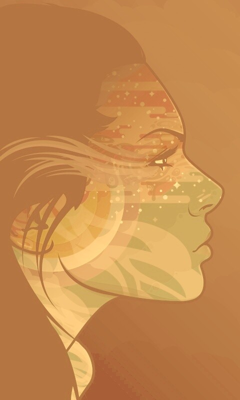 Профиль девушки обои