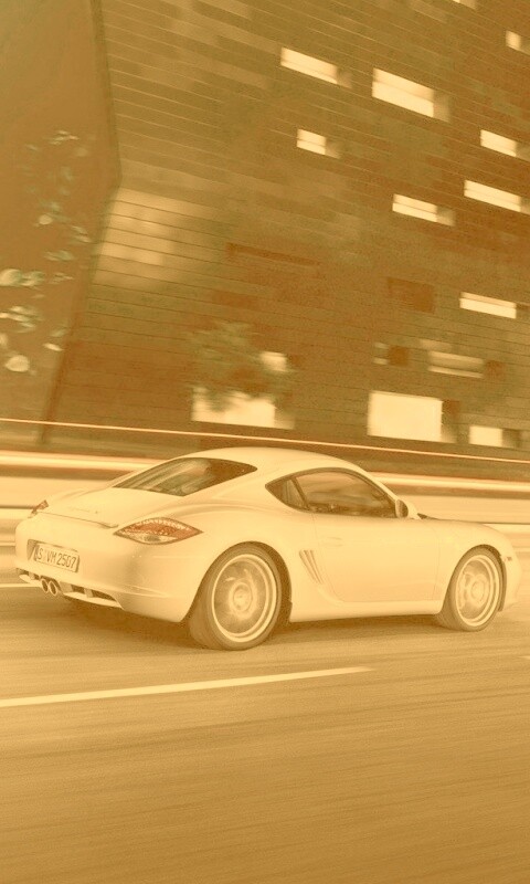 Porsche на трассе обои