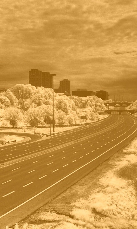 Черно-белое шоссе обои