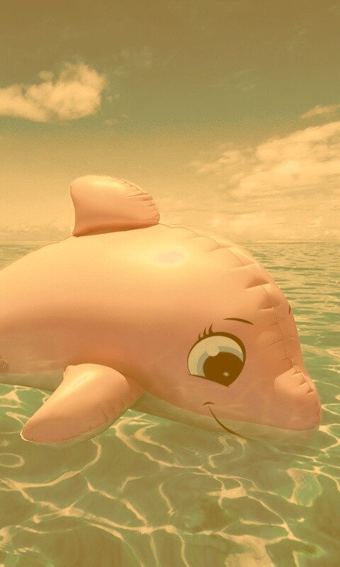 Надувной розовый дельфин обои