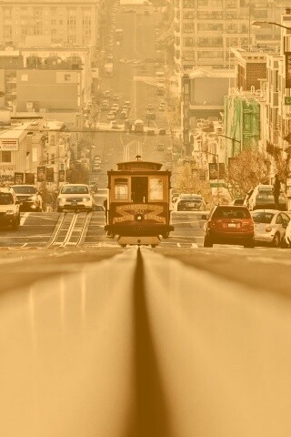 Утро в городе обои