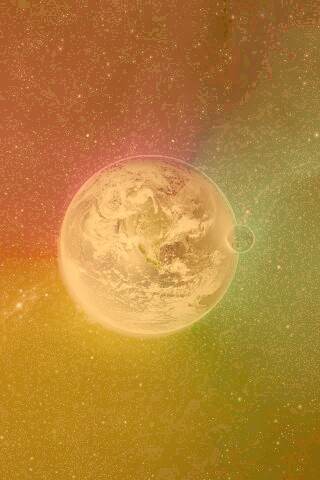 Земля в радужном ореоле обои