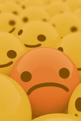 Депрессивный смайлик обои