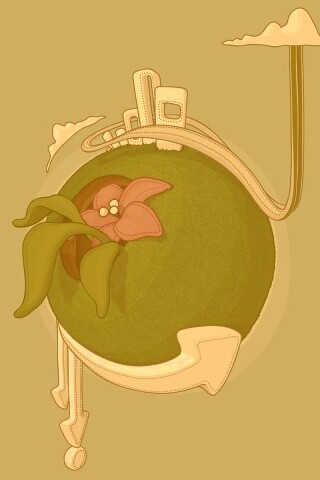 Зелёная планета обои