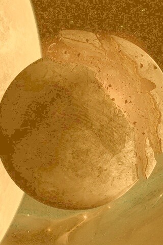 Спутник раскалывается пополам обои