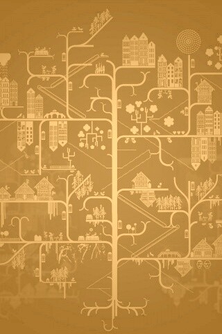 Древовидный город обои