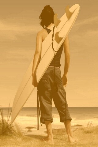 В ожидании волны обои