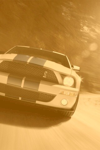 Форд Шелби с синими полосками обои