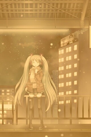 Девочка на остановке обои