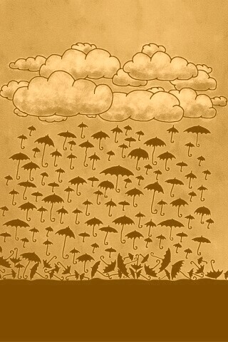 Дождь из зонтиков обои