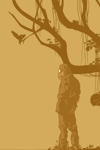 Человек в защитном костюме обои