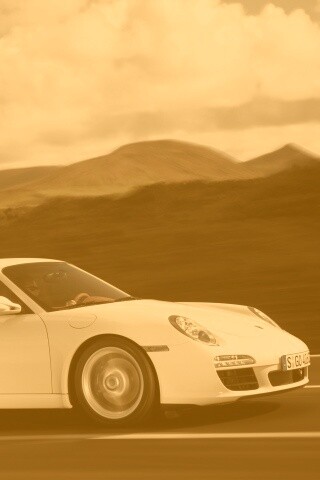 Белый порш обои