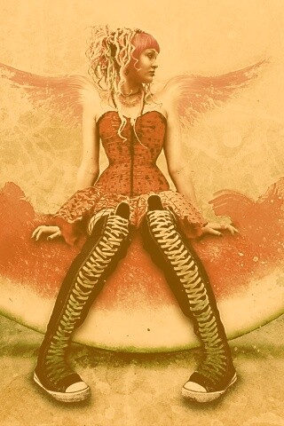 Арбузная девушка обои