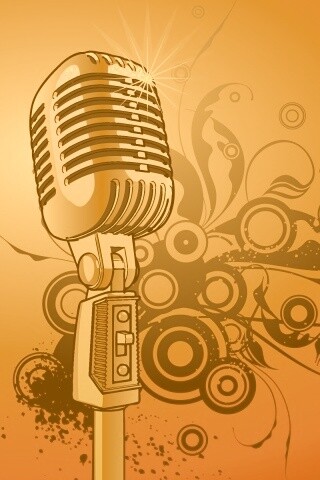 Ретро микрофон обои