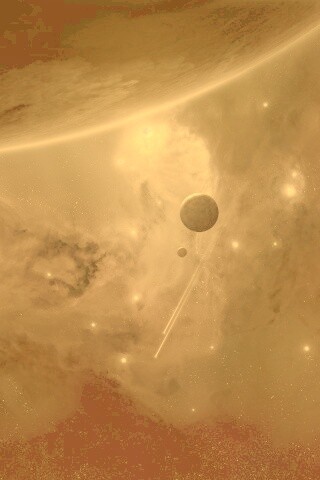 Комета пролетает мимо планеты обои