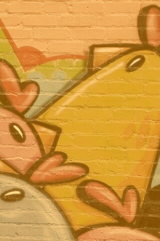 Граффити Курица с цыплятами обои