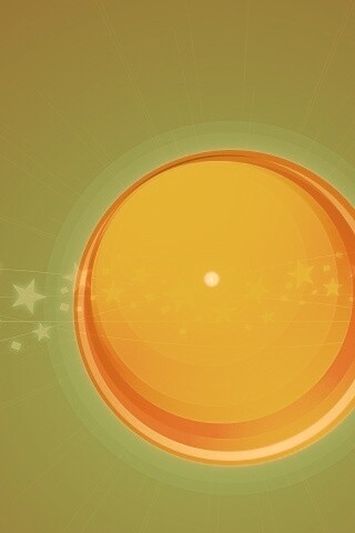 Большой красно-желтый круг обои