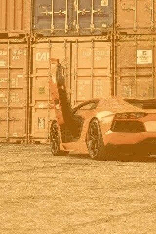 Оранжевый Авентадор обои