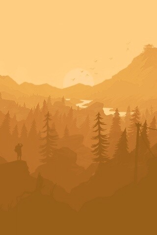 Красный Firewatch обои