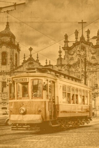 Старинный трамвай обои