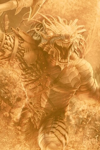 Dragonborn Barbarian обои