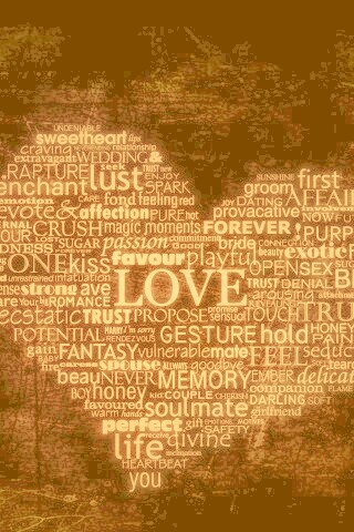 Слова любви обои