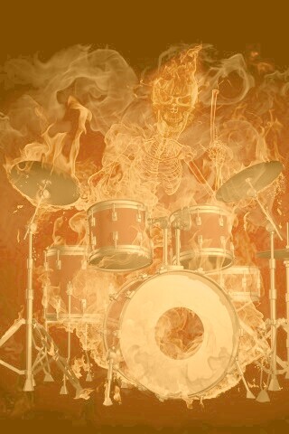 Огненный барабанщик обои