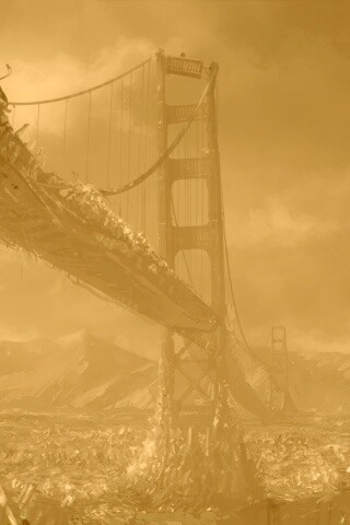 Постапокалиптические Золотые Ворота обои