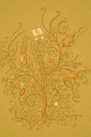 Музыкальное дерево обои