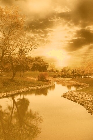 Осенний день в парке обои