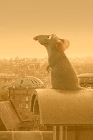 Рататуй на фоне Парижа обои