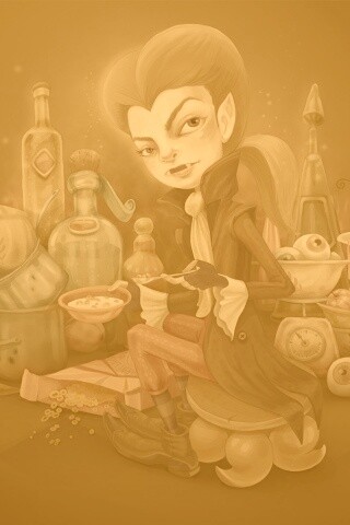 Вампир на кухне обои