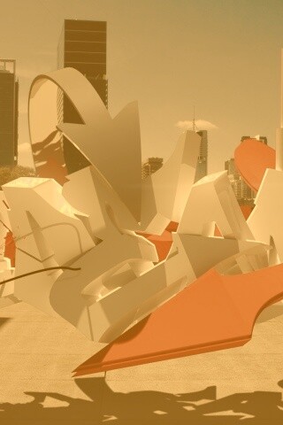 Трехмерное граффити обои