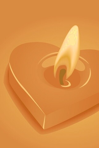 Свеча для Дня всех влюбленных обои
