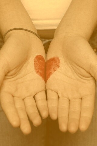 Нарисованное сердце обои