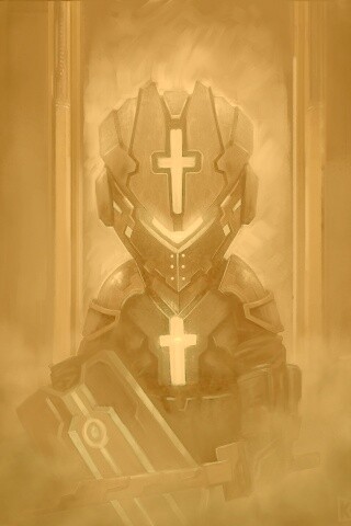 Рыцарь в стиле Dead Space обои