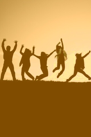 Силуэты людей обои